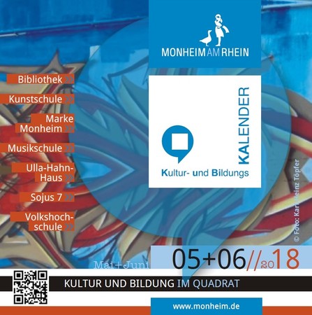 Der Monheimer Kultur- und Bildungskalender ist jetzt zum sechsten Mal erschienen. In quadratischem Format listet er alle städtischen Veranstaltungsangebote und Marke-Monheim-Highlights im Mai und Juni auf.